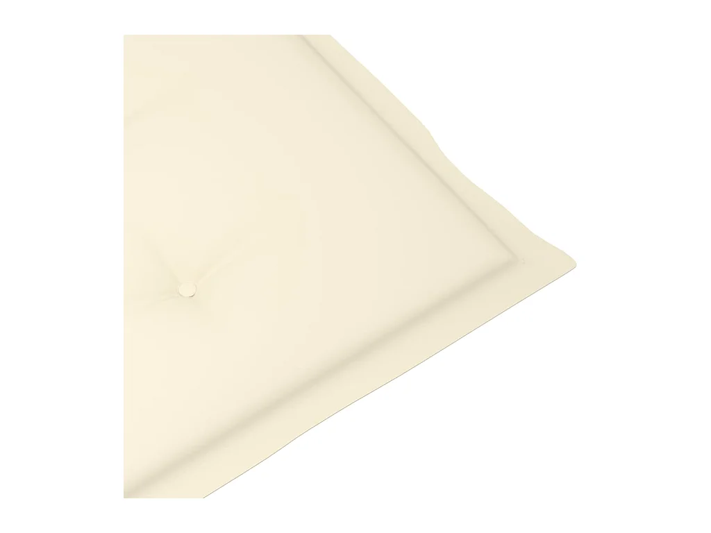 Chaises de jardin lot de 6 avec coussins crème Bois teck massif