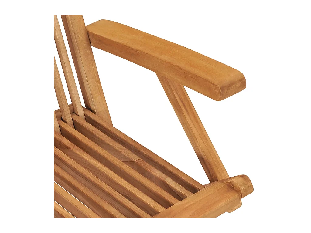 Chaises de jardin et coussins blanc crème lot de 8 Teck massif