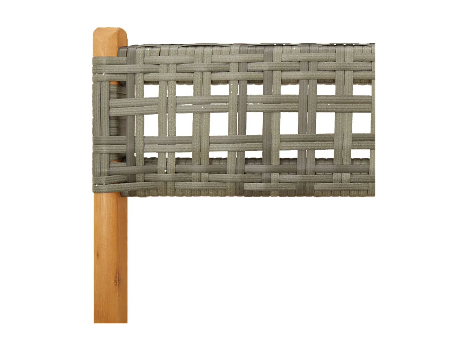 Opvouwbare tuinstoelen set van 6 grijs polyrotan massief hout