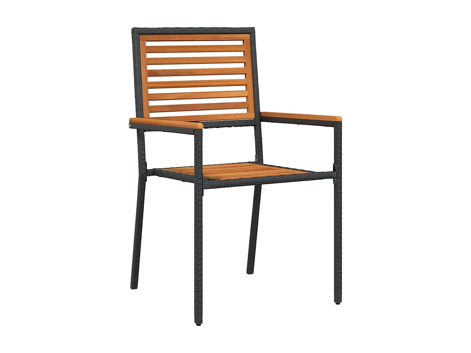 Ensemble de salle à manger pour jardin 7 pcs Noir