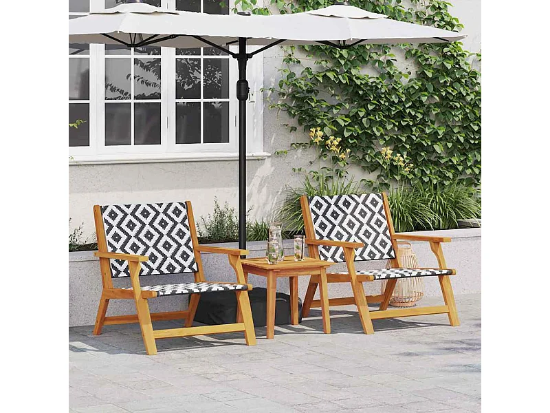 Mobilier de jardin 2 pcs Blanc 67 x 78 x 73cm