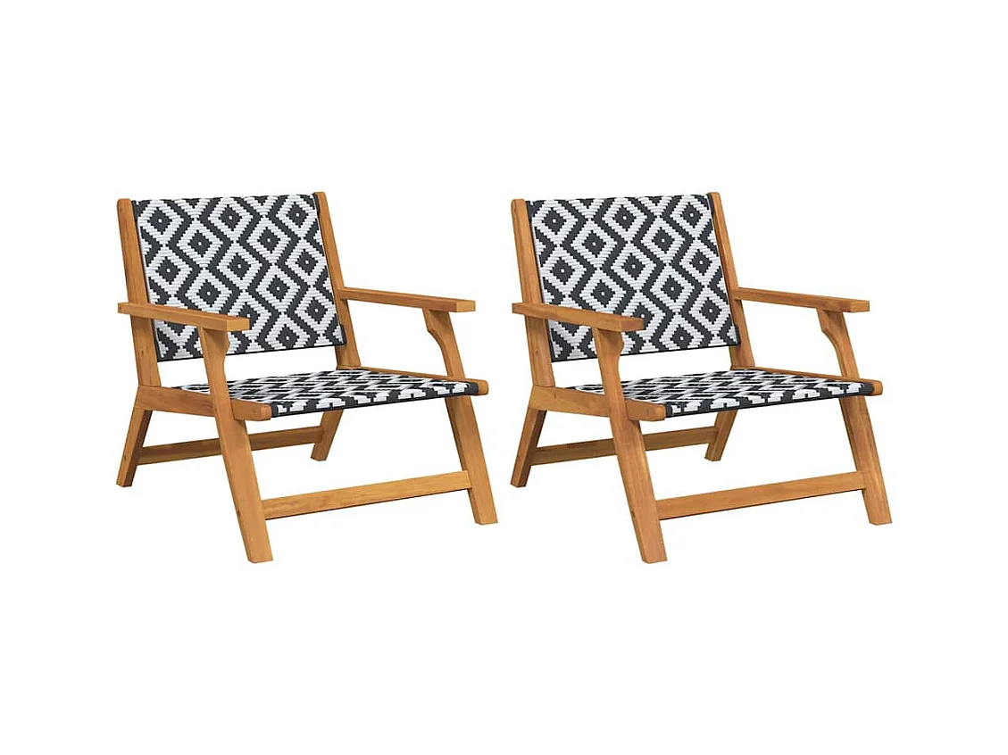 2-delige tuinmeubelset, wit, 67 x 78 x 73 cm