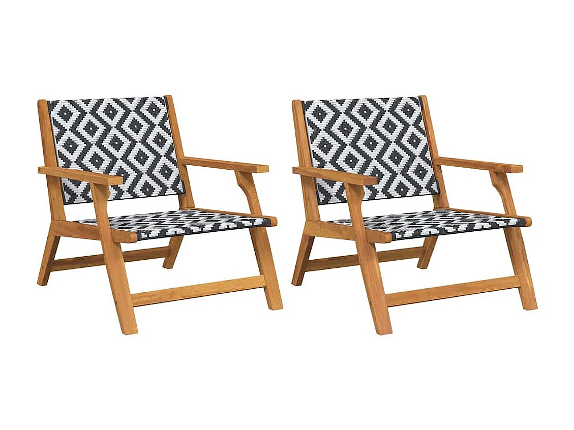 Mobilier de jardin 2 pcs Blanc 67 x 78 x 73cm