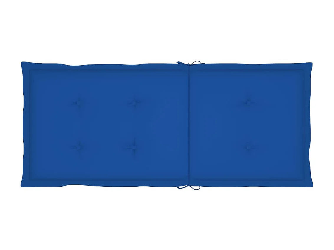 Conjunto de 4 sillas de jardín reclinables con cojines Madera de acacia