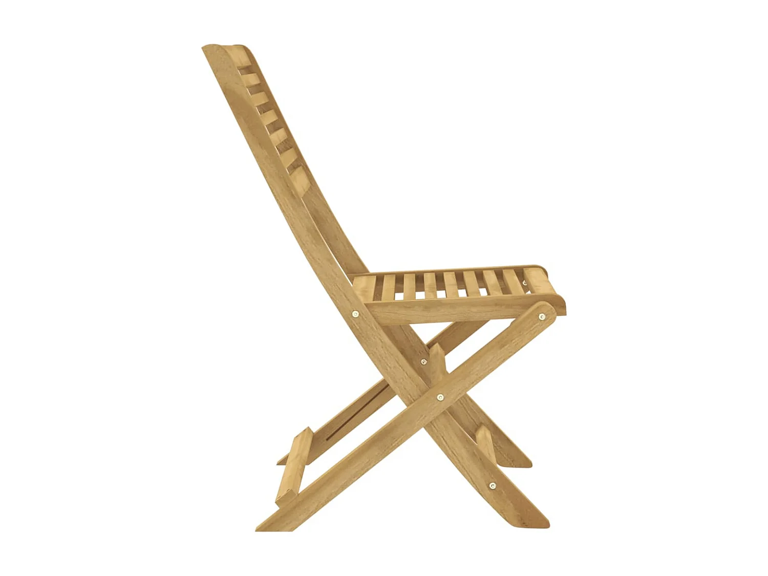 Set di 4 sedie da giardino pieghevoli, in legno massello di acacia