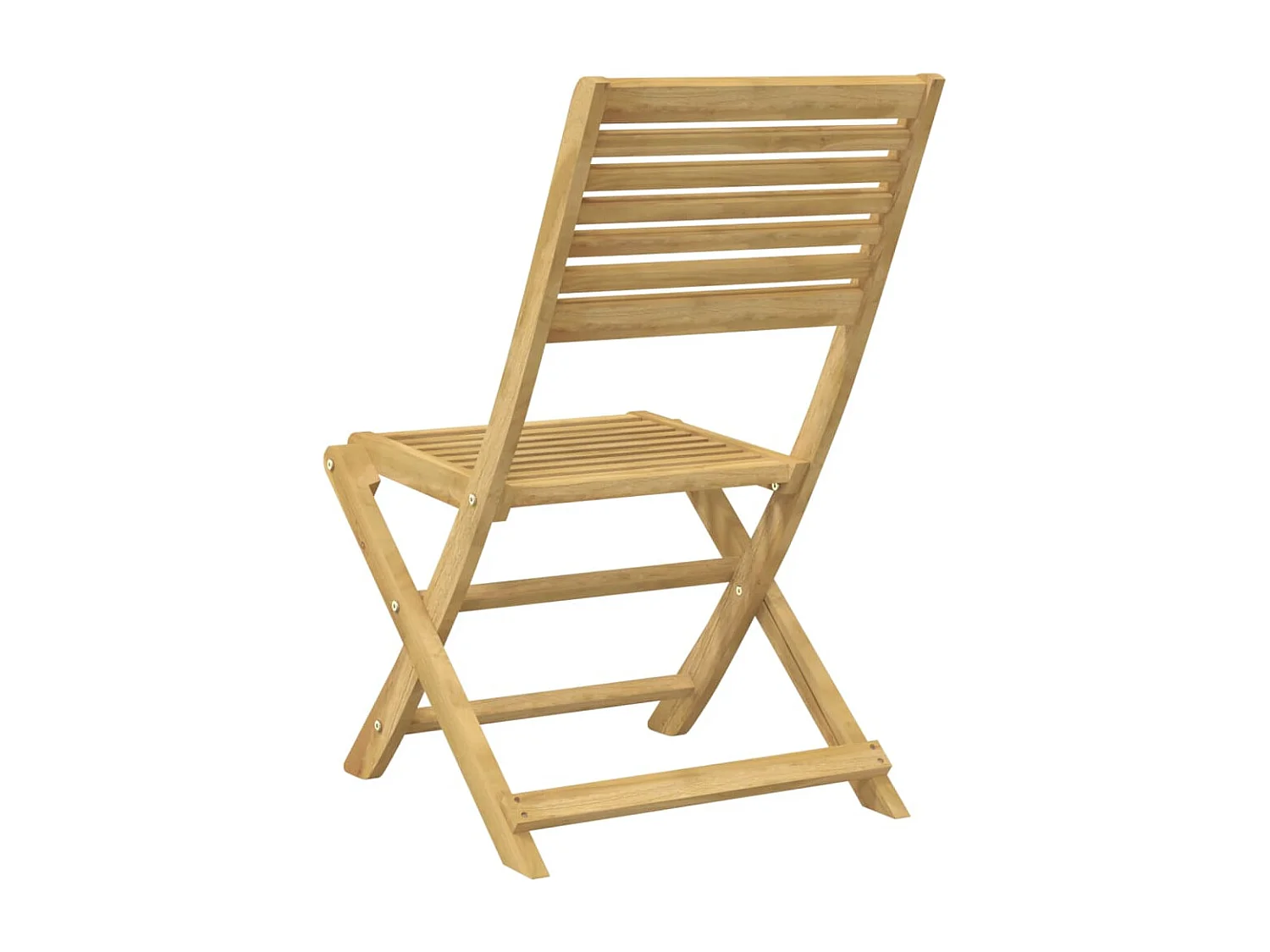 Set di 4 sedie da giardino pieghevoli, in legno massello di acacia