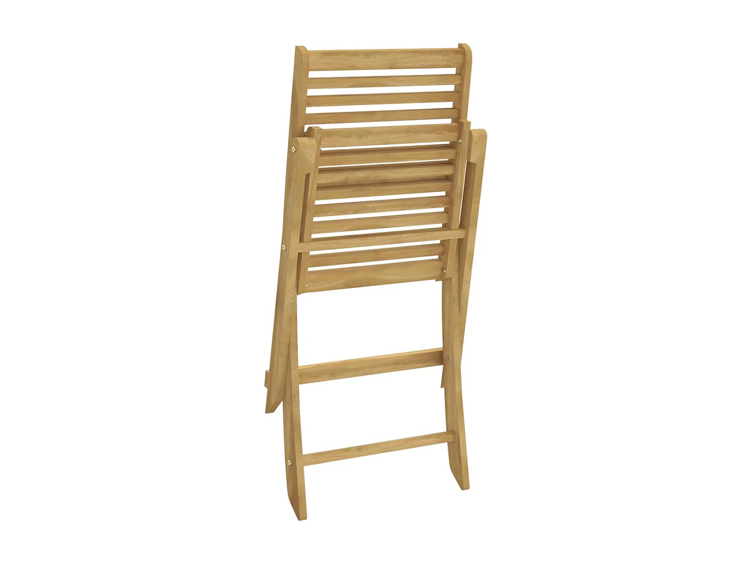 Set di 4 sedie da giardino pieghevoli, in legno massello di acacia