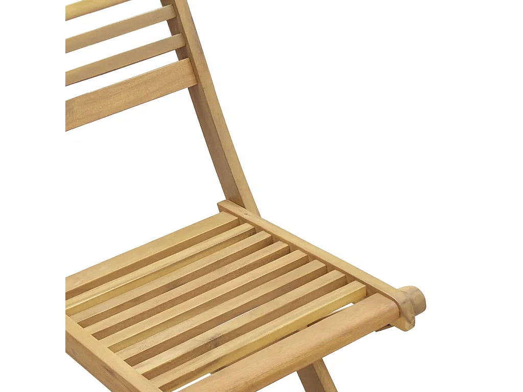 Chaises pliables de jardin lot de 4 bois massif d'acacia
