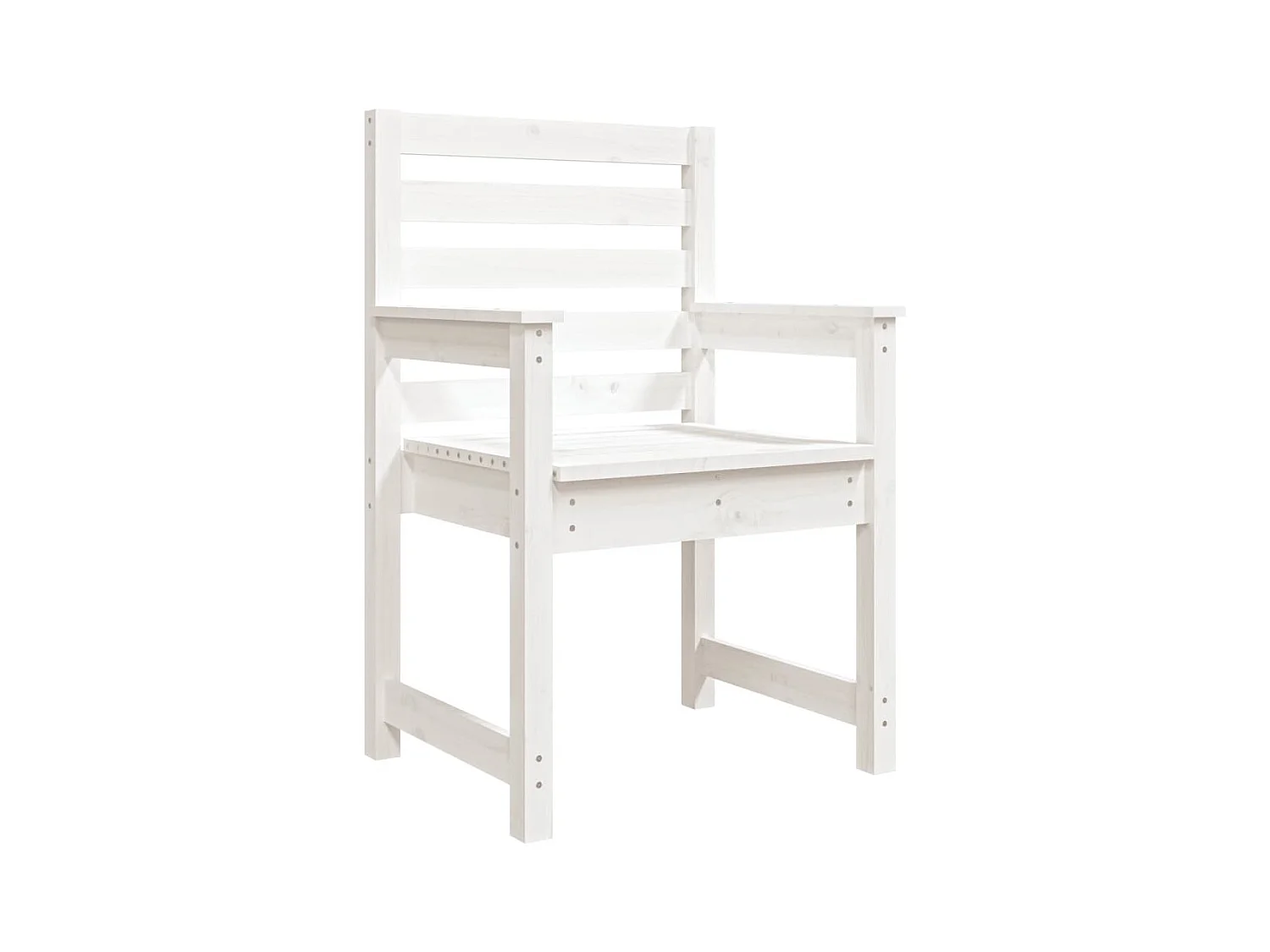 Chaises de jardin lot de 2 blanc 60x48x91 cm bois massif de pin