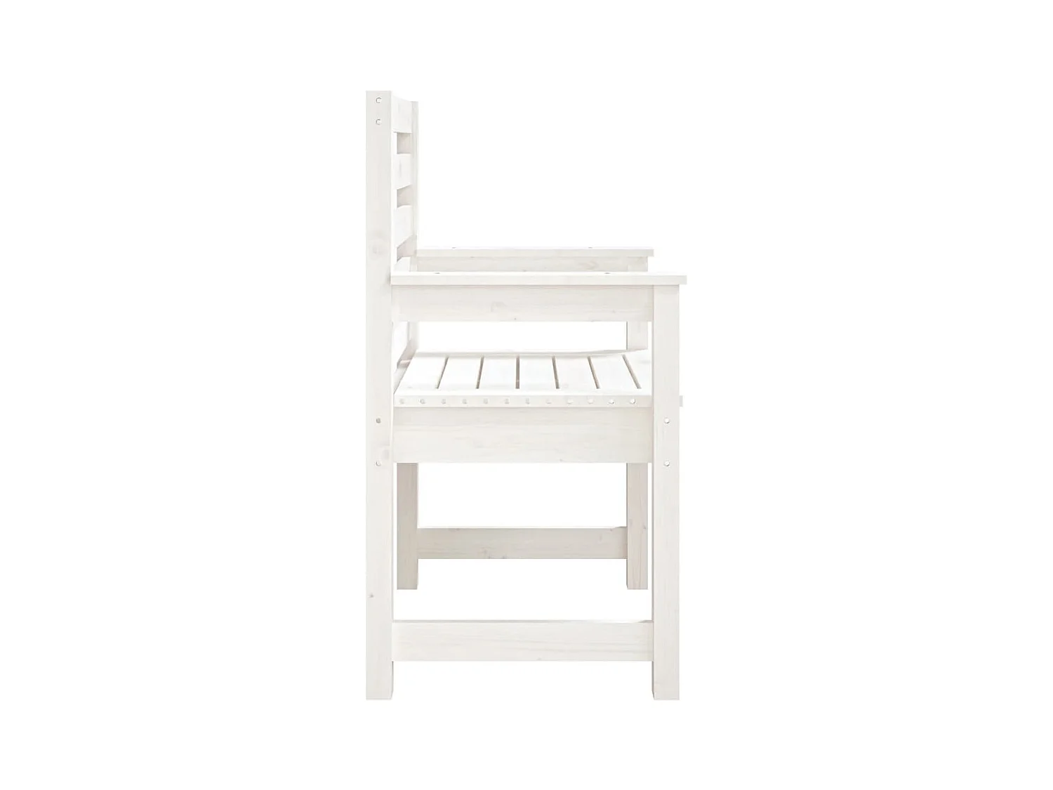 Tuinstoelen set van 2 wit 60x48x91 cm massief grenenhout