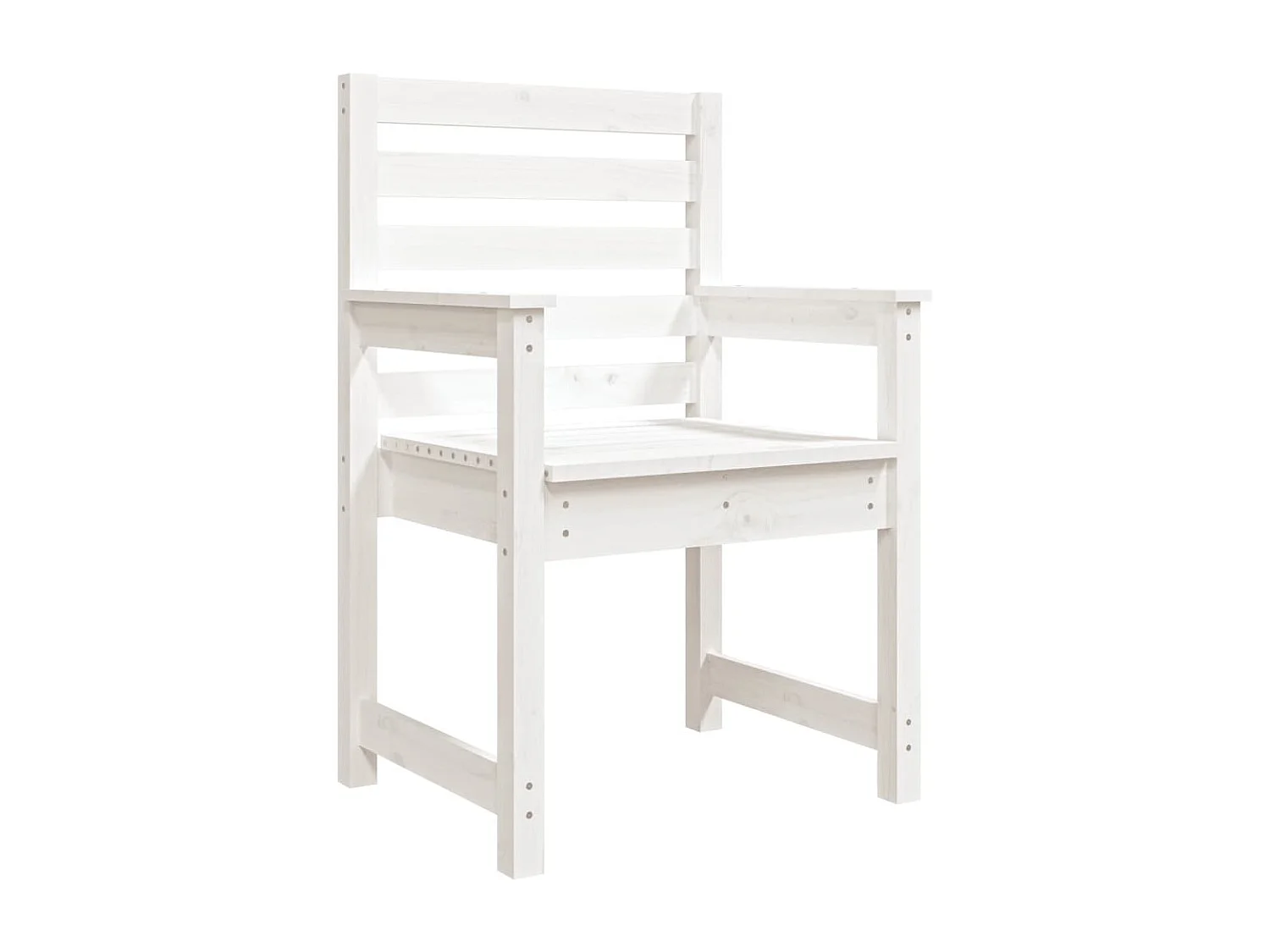 Chaises de jardin lot de 2 blanc 60x48x91 cm bois massif de pin