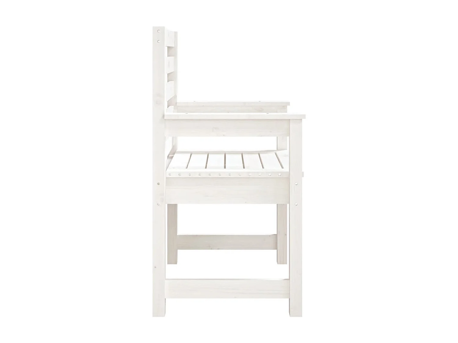 Chaises de jardin lot de 2 blanc 60x48x91 cm bois massif de pin