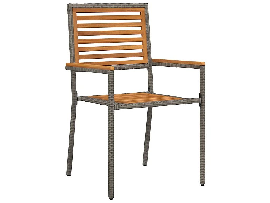 Ensemble de salle à manger pour jardin 5 pcs Gris, Bois
