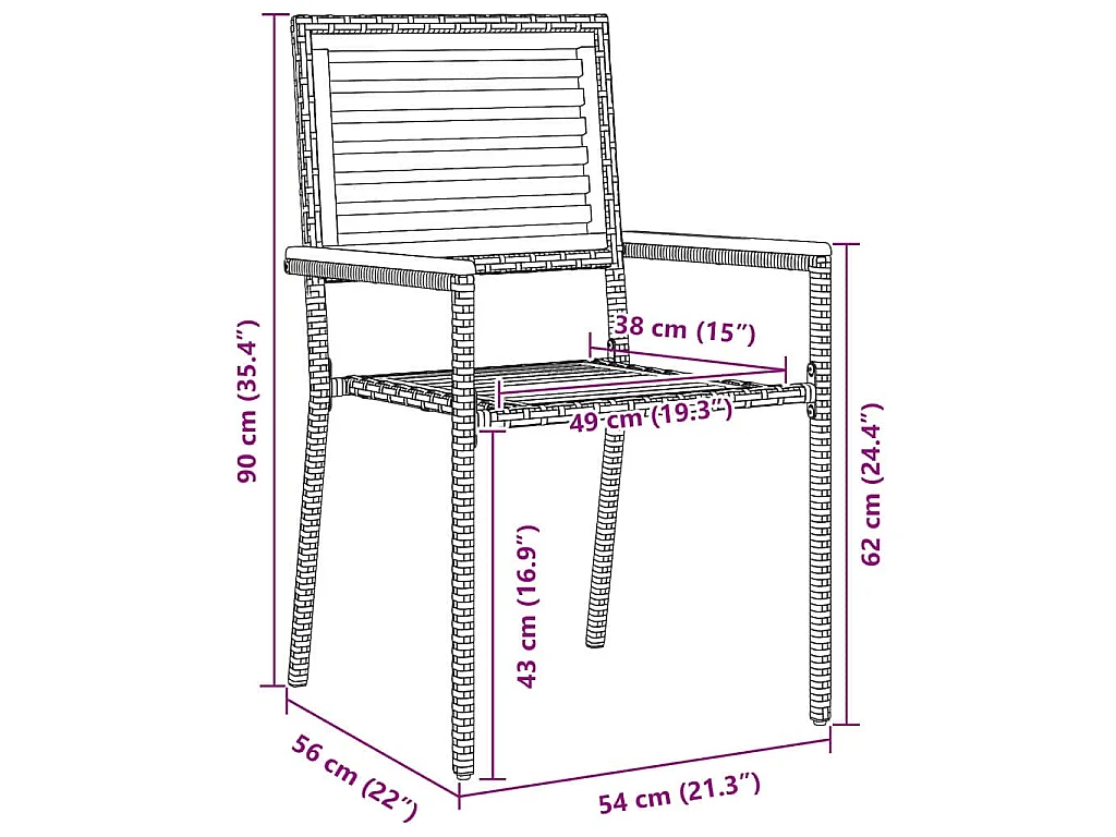Ensemble de salle à manger pour jardin 5 pcs Gris, Bois