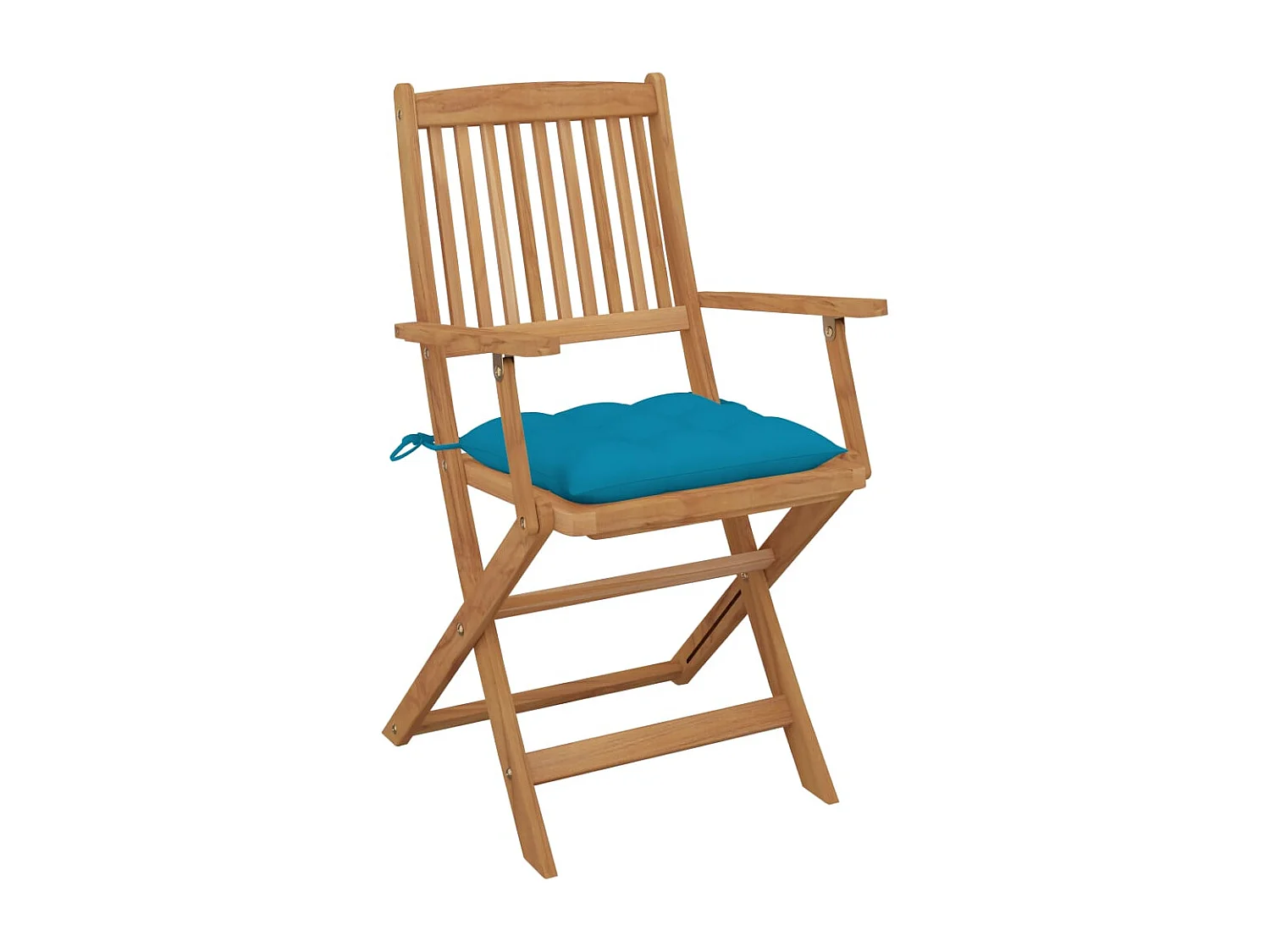Chaises pliables de jardin lot de 4 avec coussins Bois d'acacia