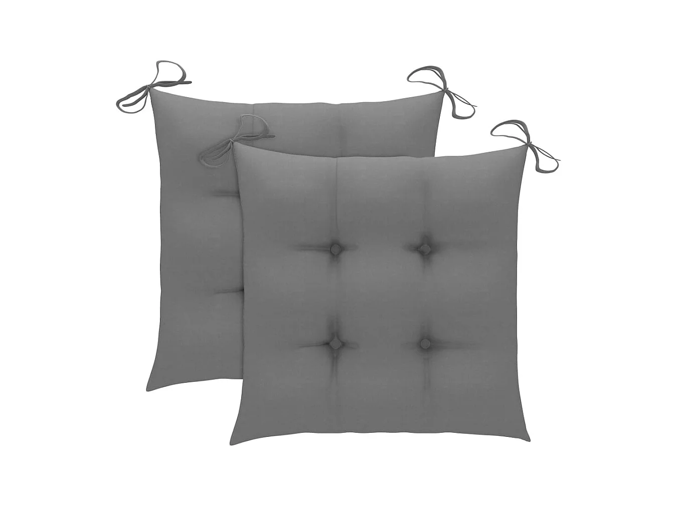 Chaises pliables de jardin lot de 2 avec coussins Bois d'acacia