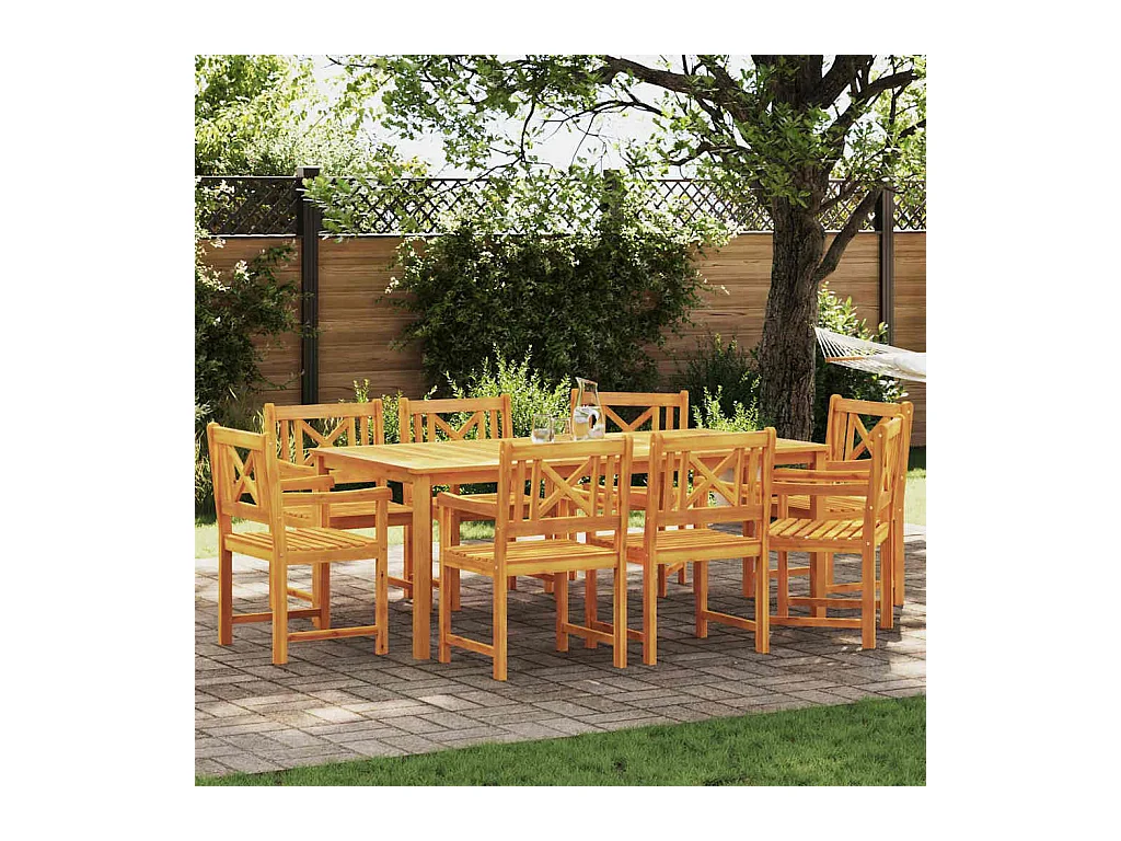 Chaise de jardin 8 pcs Marron 56 x 56 x 90 cm