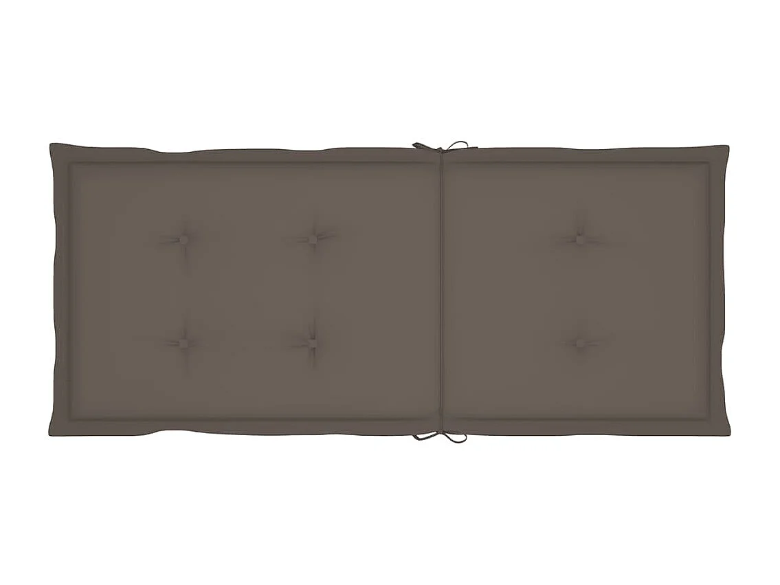 Chaises inclinables de jardin et coussins lot de 8 Teck solide