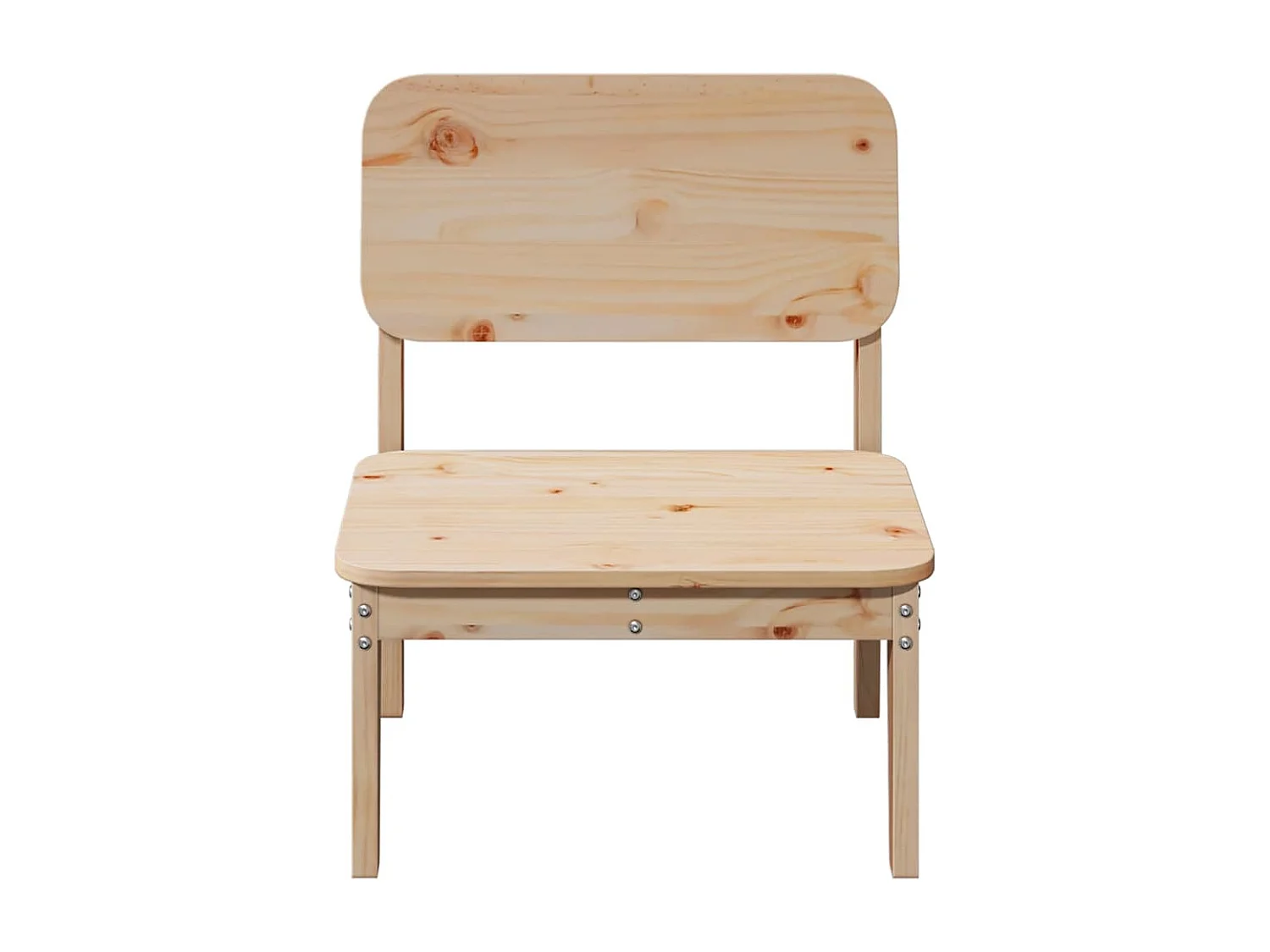 Set di 2 sedie da giardino 60x52,5x72 cm in legno massello di pino