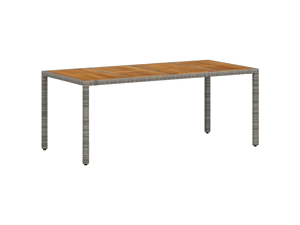 Set da pranzo da giardino 7 pezzi grigio