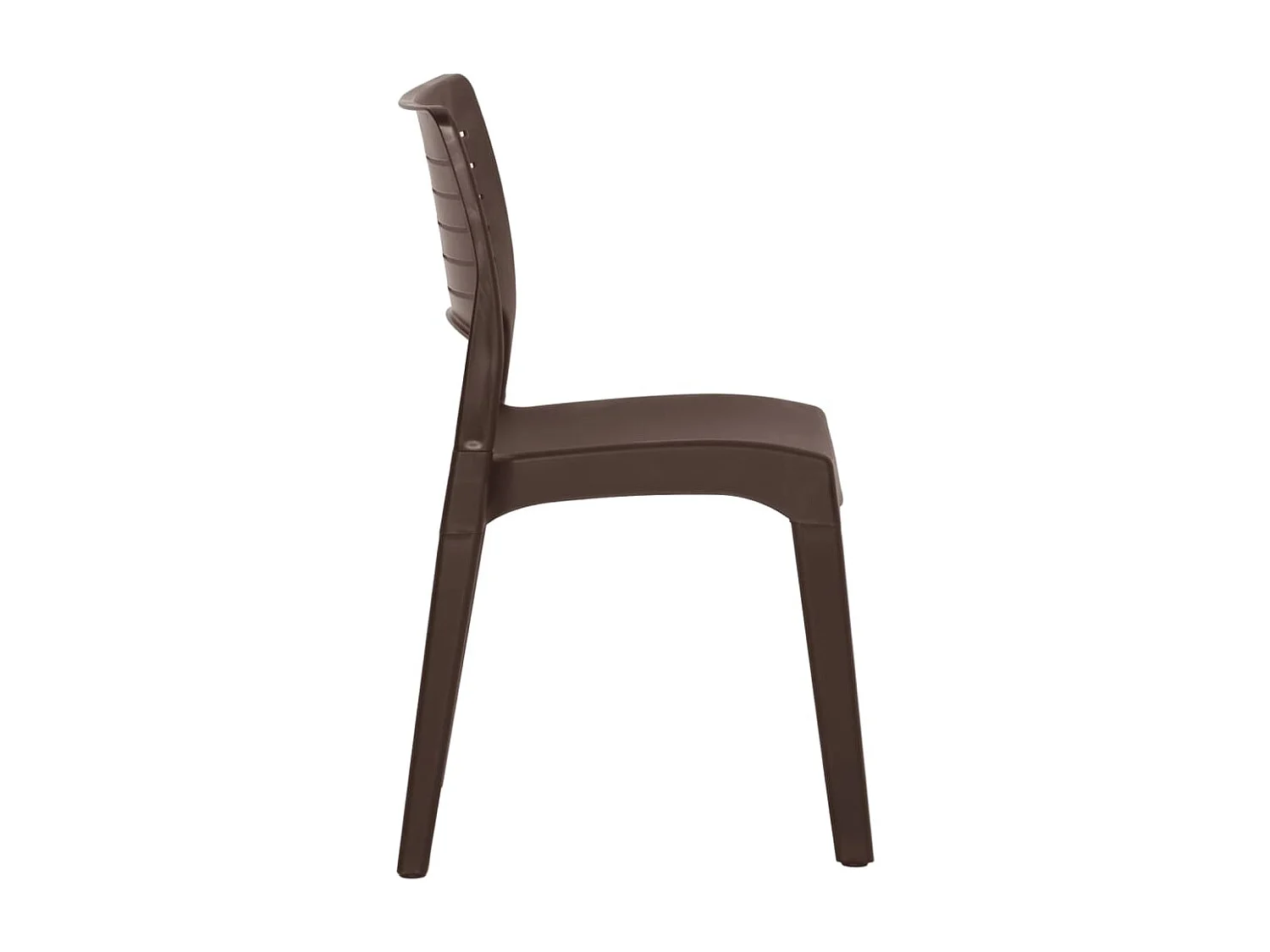 Chaises de jardin lot de 2 Moka Polypropylène