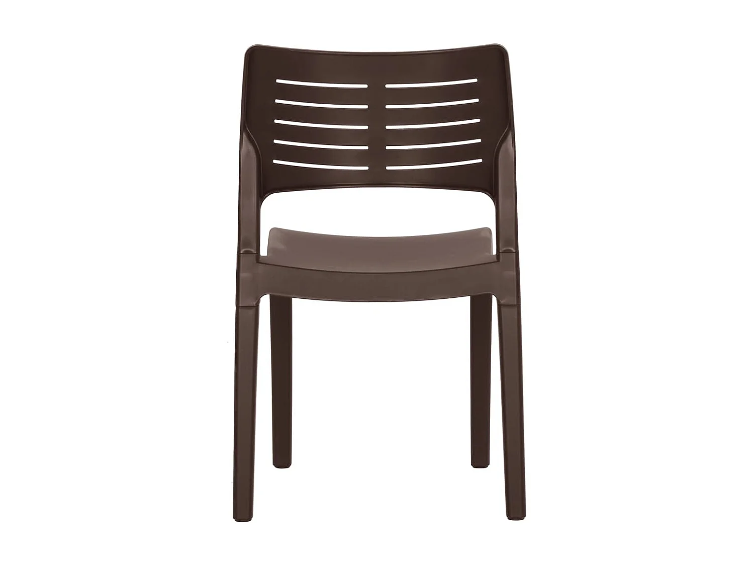 Chaises de jardin lot de 2 Moka Polypropylène