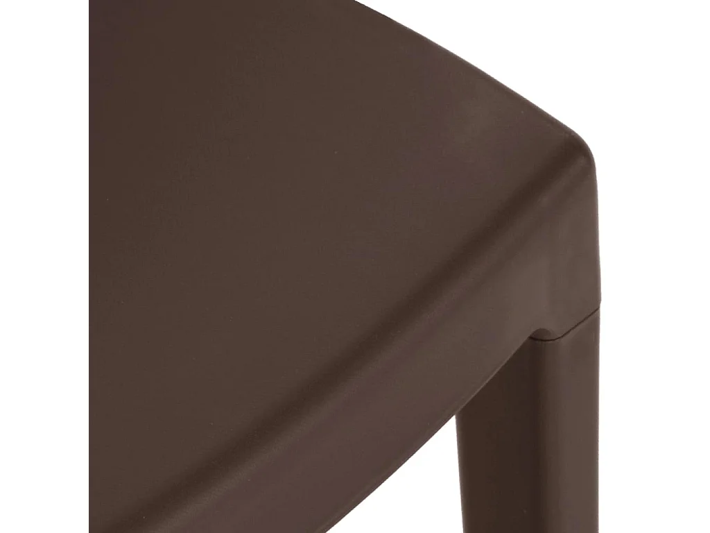 Chaises de jardin lot de 2 Moka Polypropylène