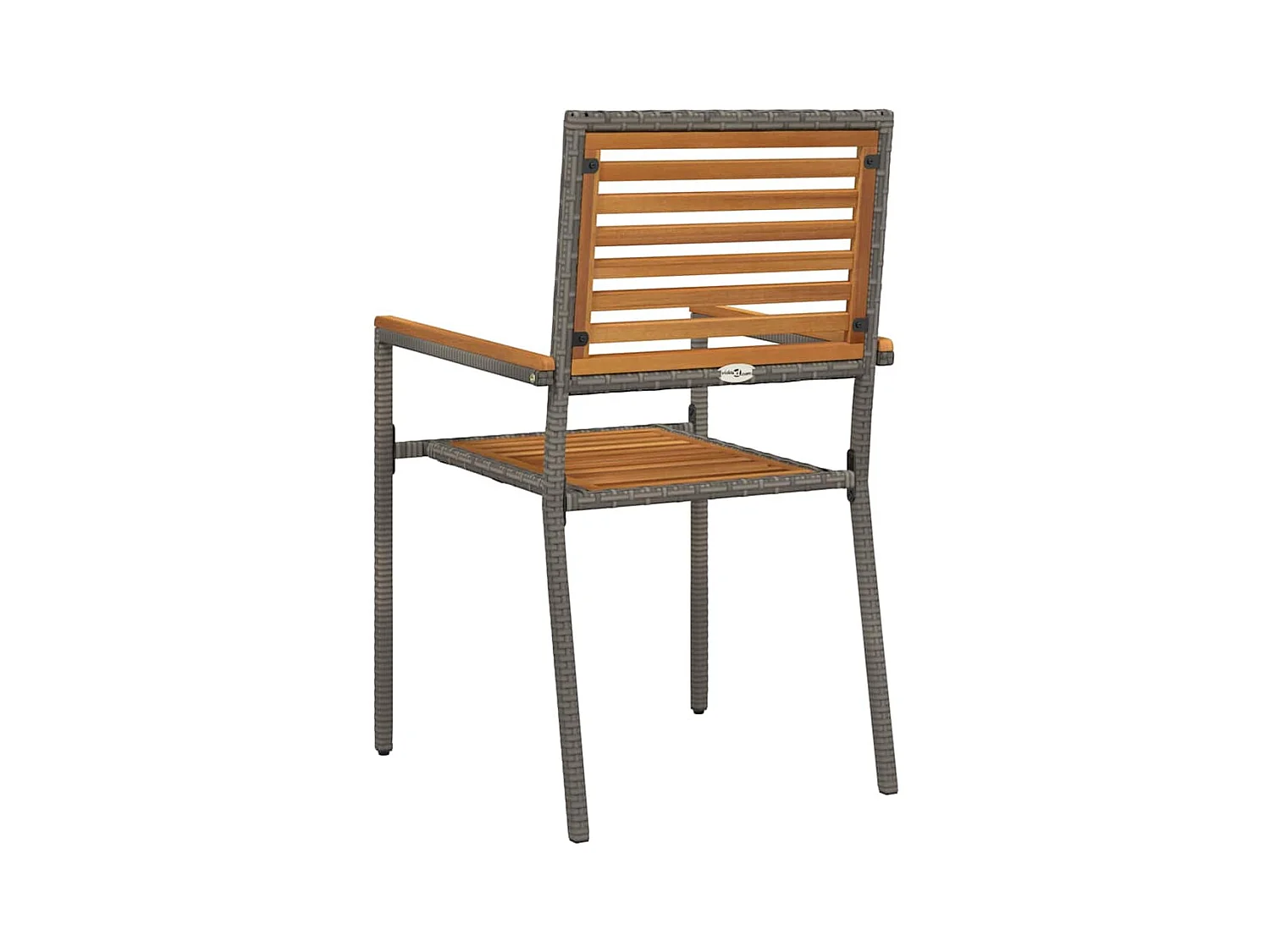 sedie da giardino impilabili marrone, grigio