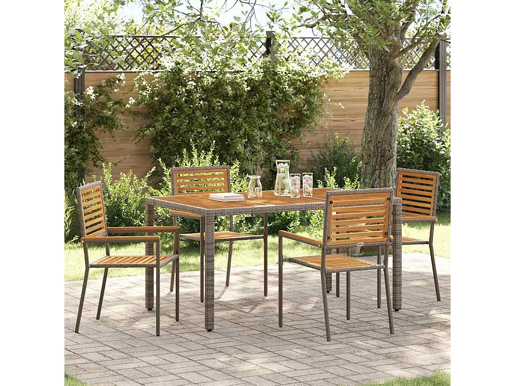 stuks stapelbare tuinstoelen bruin, grijs