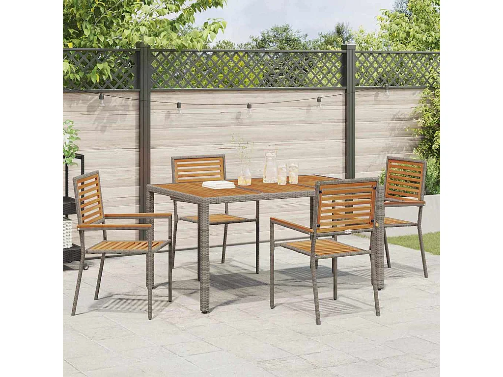 stuks stapelbare tuinstoelen bruin, grijs