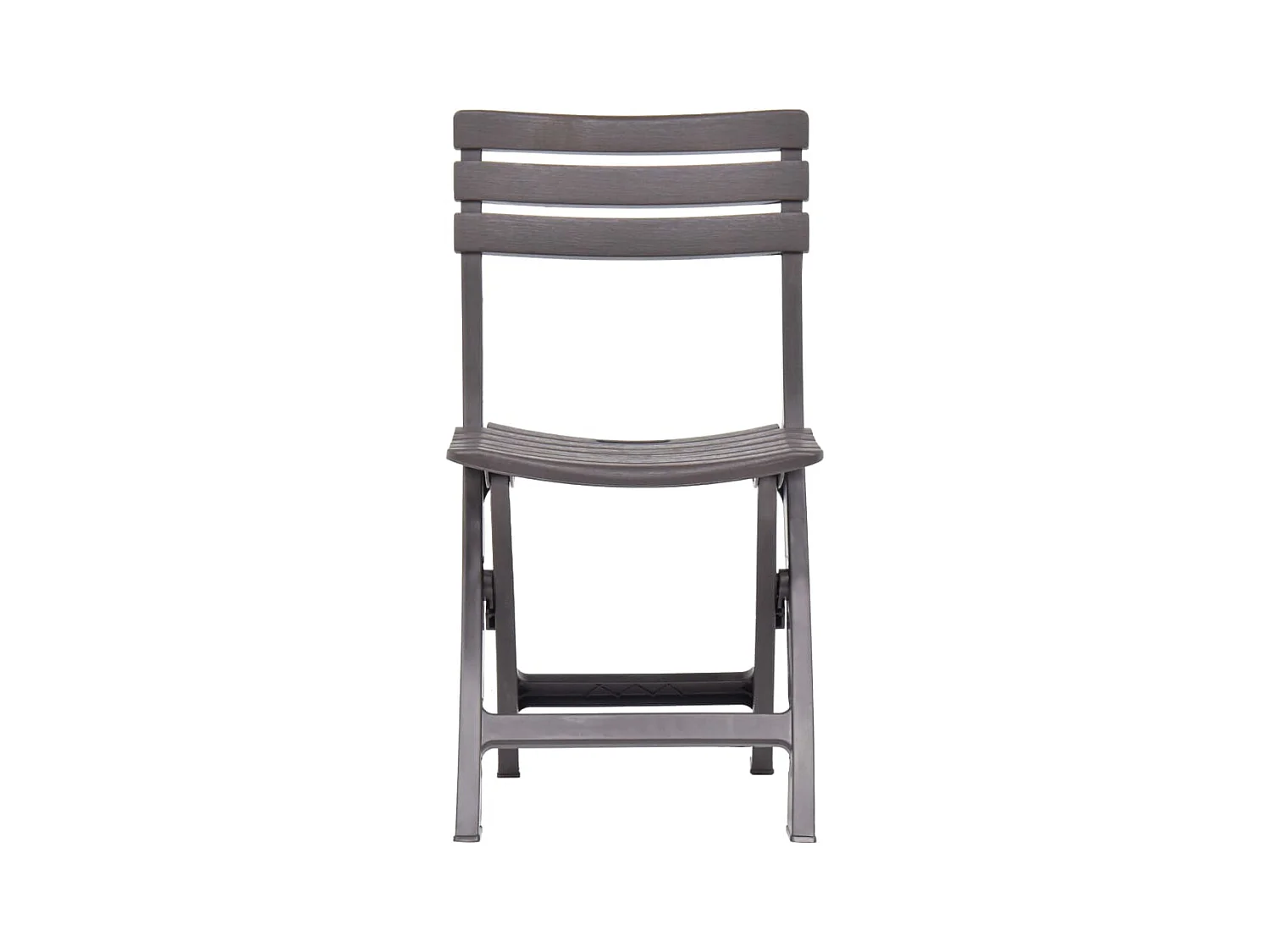 Set di 2 sedie pieghevoli da giardino in plastica color moka