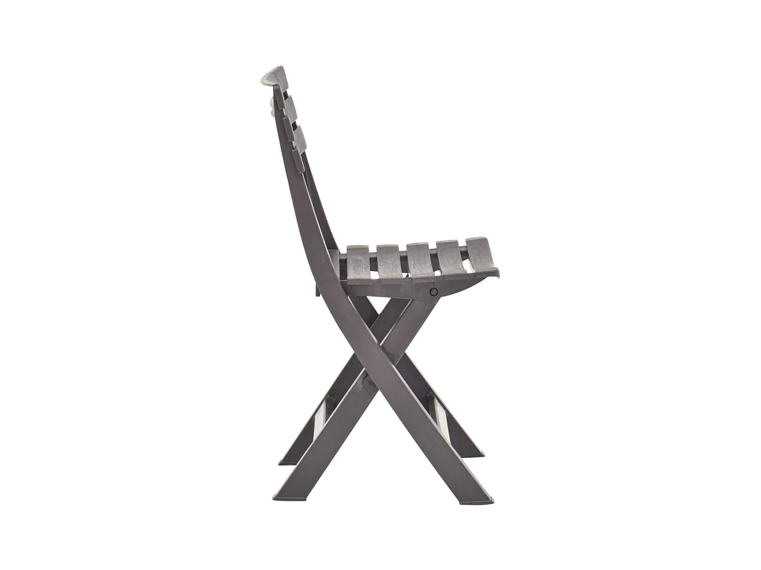 Set di 2 sedie pieghevoli da giardino in plastica color moka