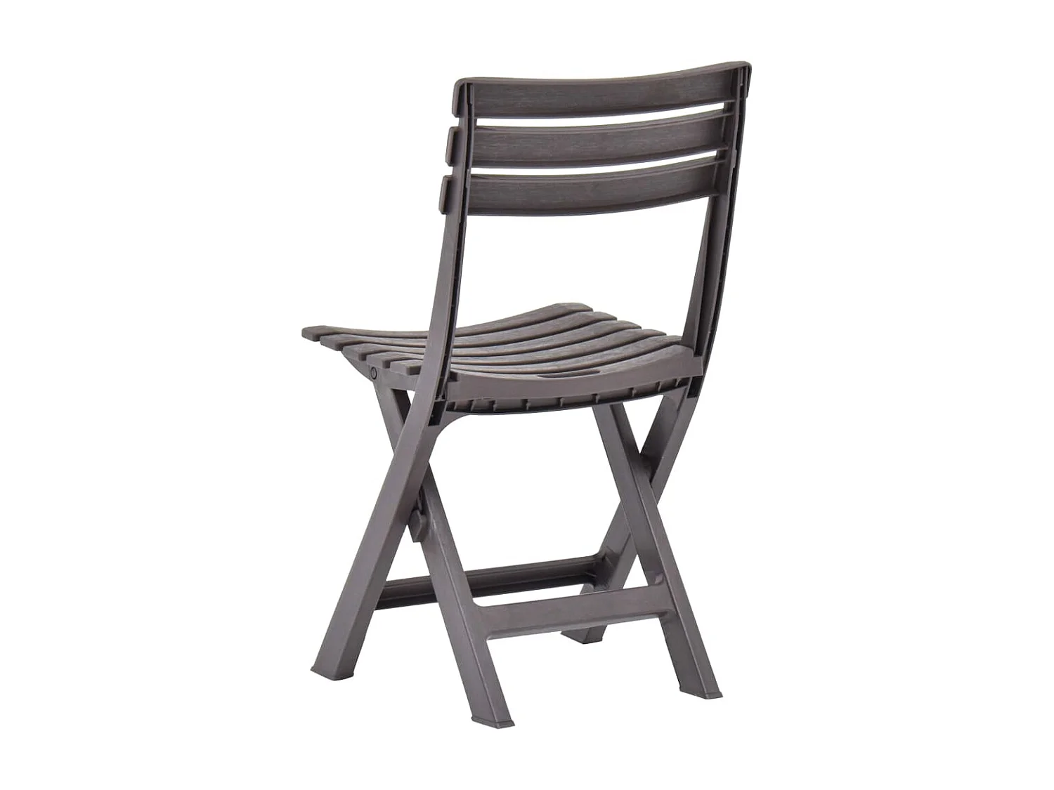 Chaises de jardin pliables lot de 2 Plastique Mocha