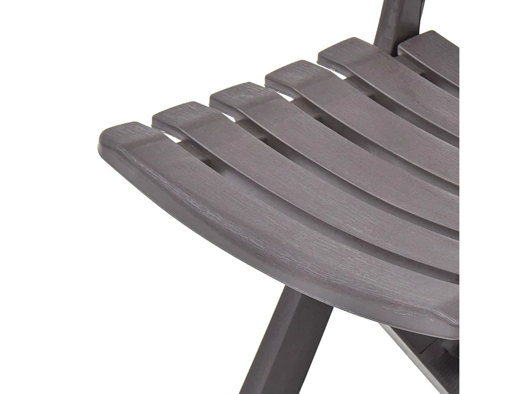 Chaises de jardin pliables lot de 2 Plastique Mocha