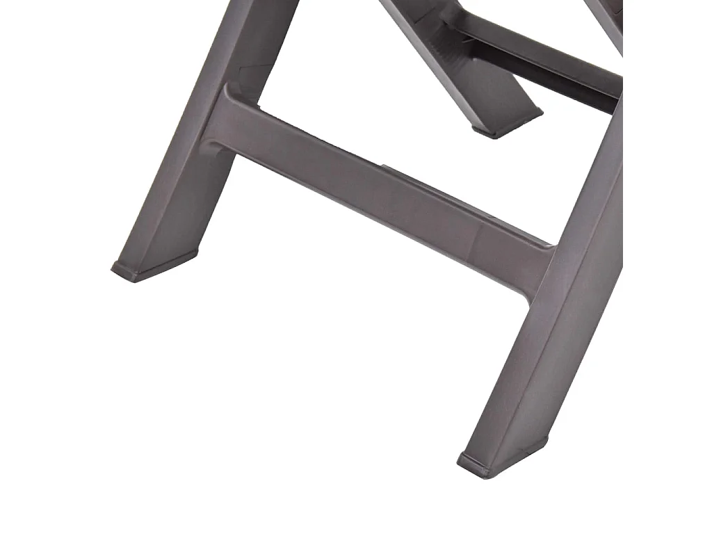 Chaises de jardin pliables lot de 2 Plastique Mocha