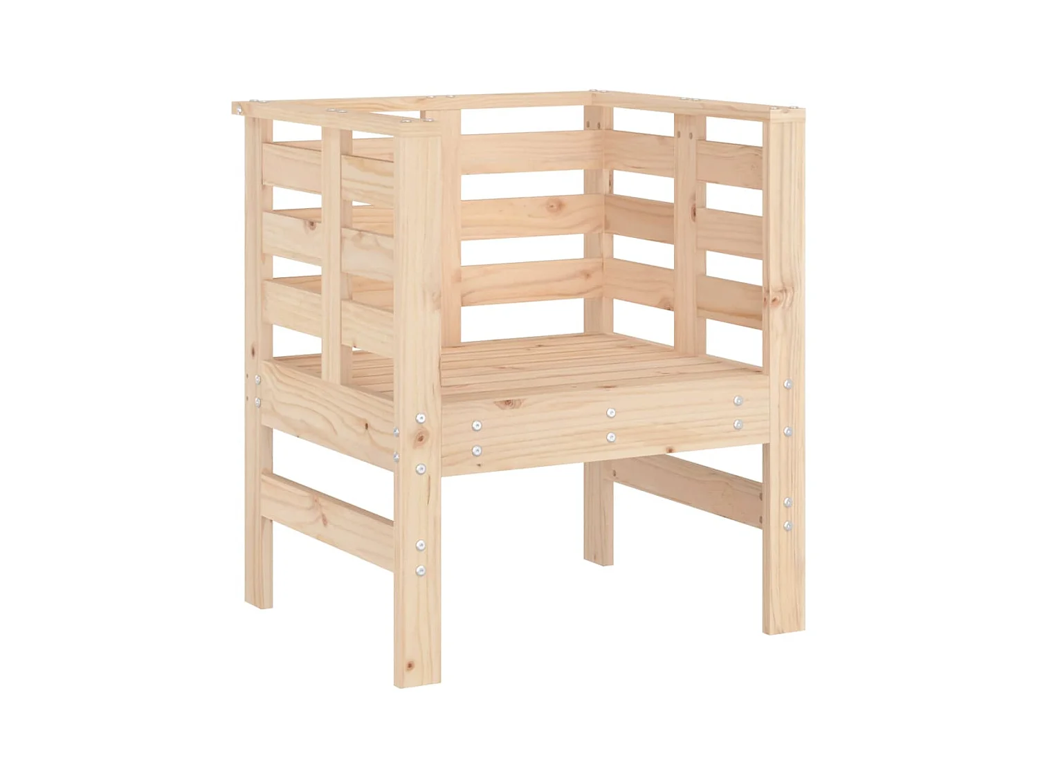 Set di 2 sedie da giardino 61,5x53x71 cm in legno di pino massello