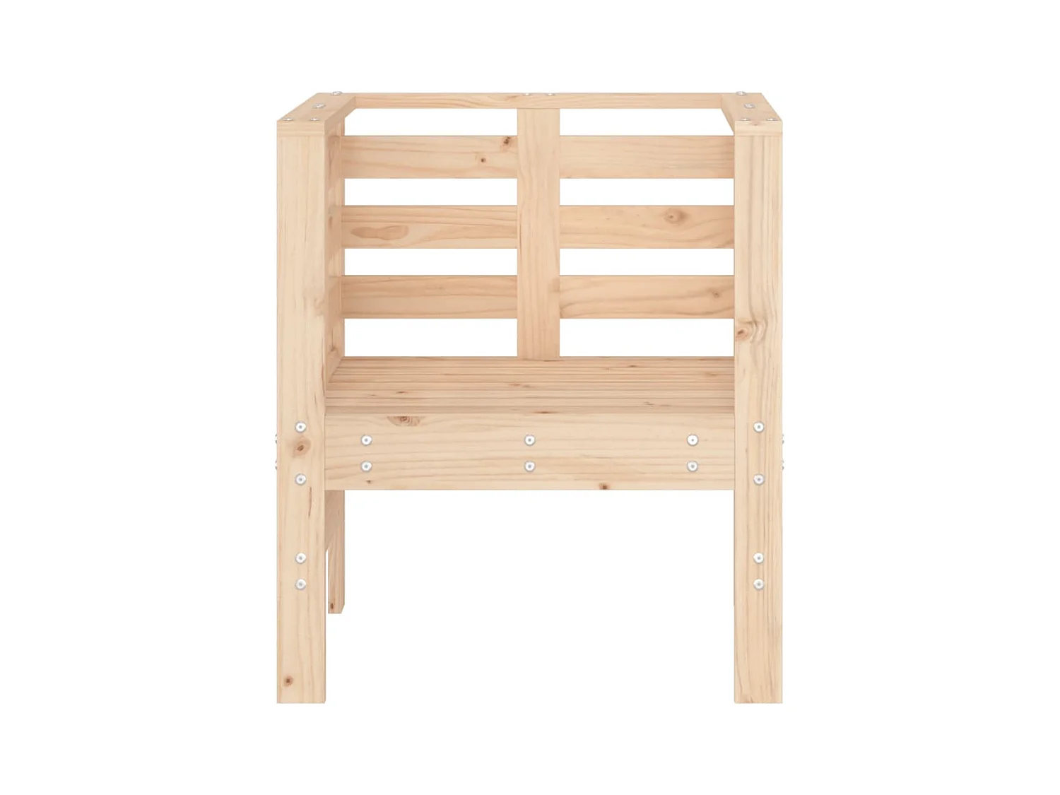 Set di 2 sedie da giardino 61,5x53x71 cm in legno di pino massello