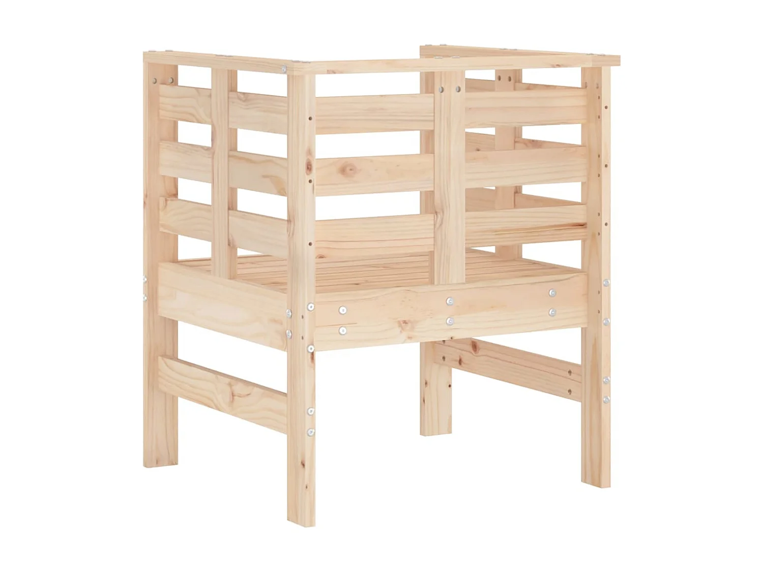 Set di 2 sedie da giardino 61,5x53x71 cm in legno di pino massello