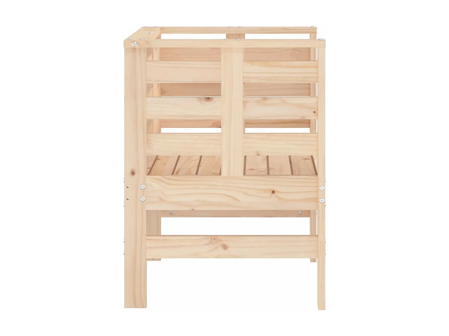 Set di 2 sedie da giardino 61,5x53x71 cm in legno di pino massello