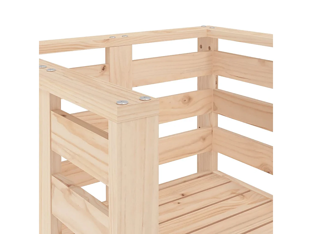 Set di 2 sedie da giardino 61,5x53x71 cm in legno di pino massello