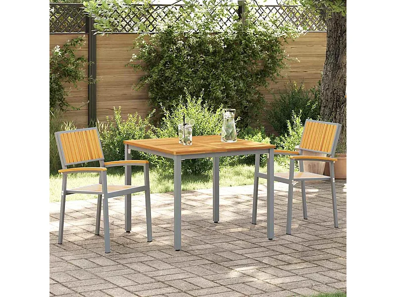 Chaise de jardin 2 pcs Marron 56 x 57 x 87 cm