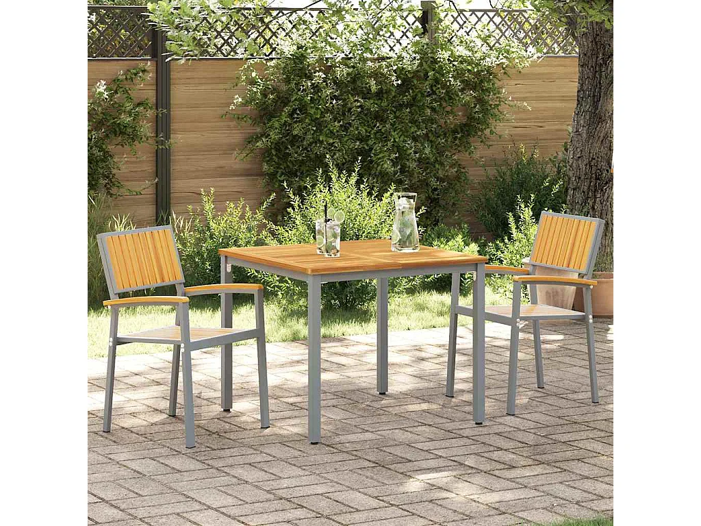 Chaise de jardin 2 pcs Marron 56 x 57 x 87 cm