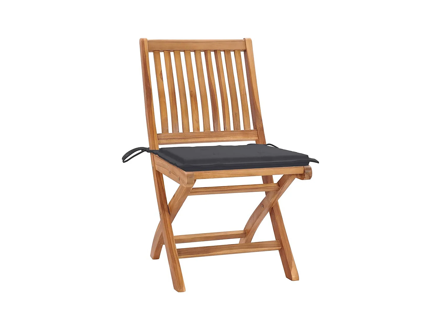 Opvouwbare tuinstoelen met kussens set van 4 massief teakhout