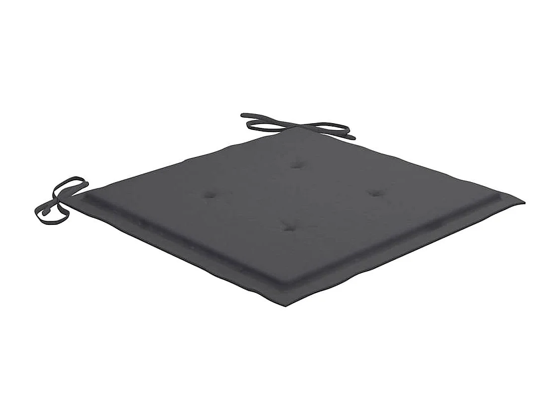 Chaises pliables de jardin avec coussins lot de 4 Teck solide