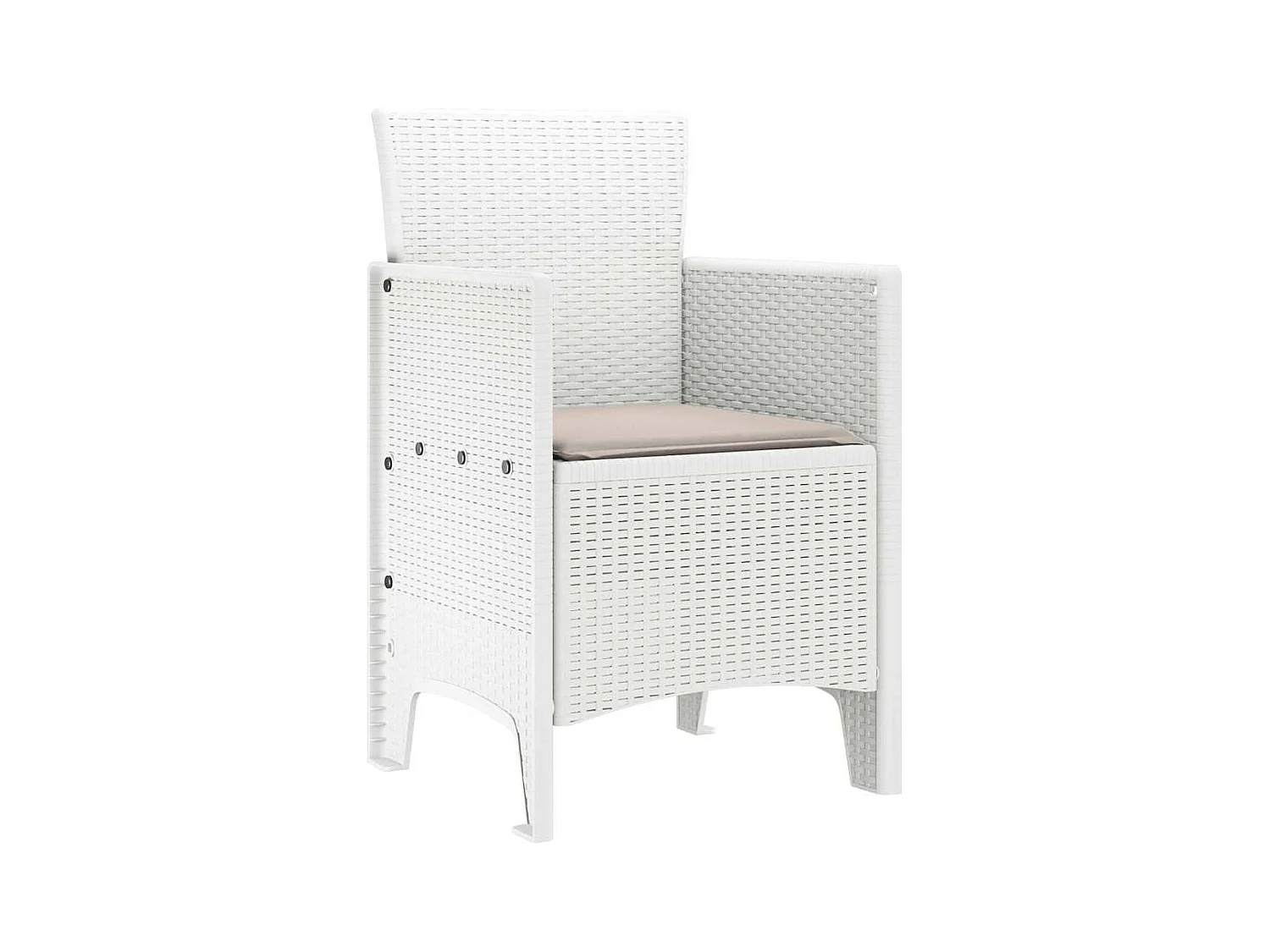 Gartenstuhl 2 Stk. Weiß 53 x 49 x 85 cm PP