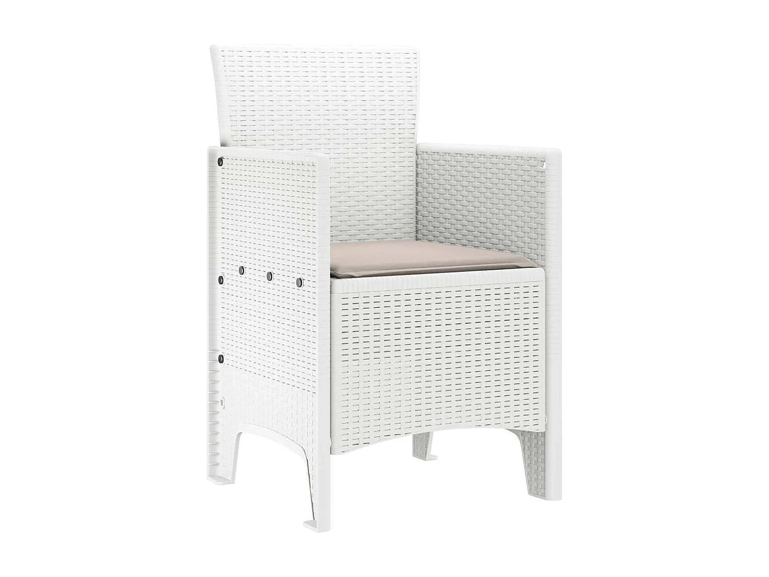 Chaise de jardin 2 pcs Blanc 53 x 49 x 85 cm PP