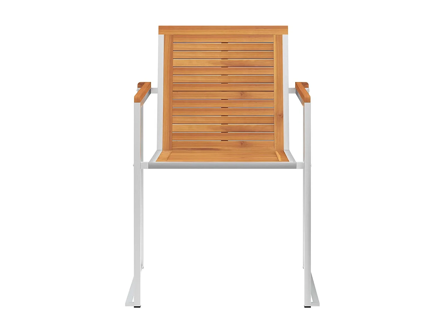 Chaises de jardin lot de 4 avec coussins Bois d'acacia massif