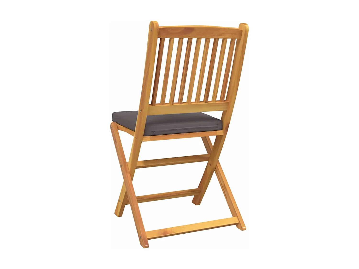 Vouwstoel 6 stuks Grijs 49 x 57,5 x 92 cm Massief acaciahout