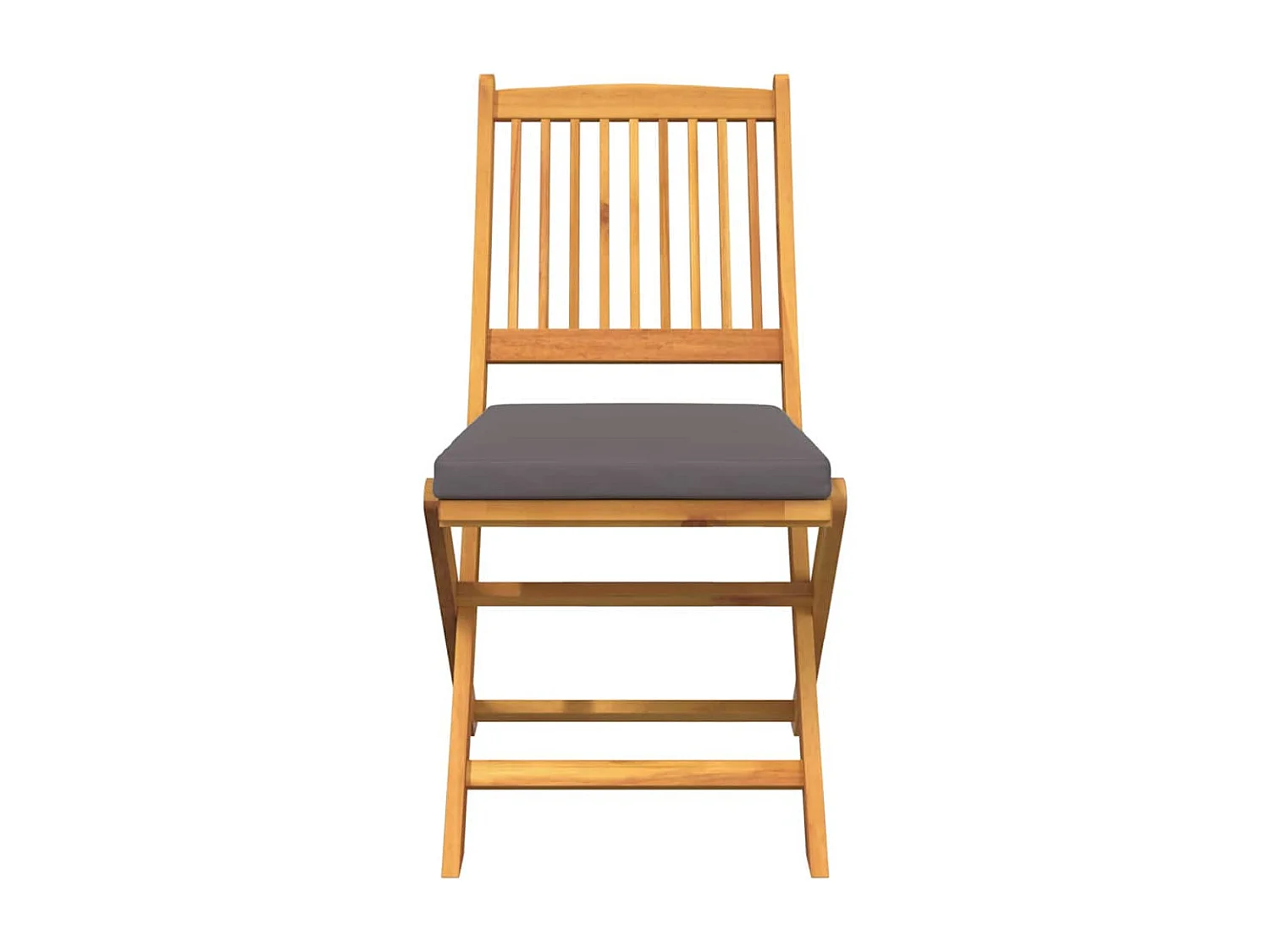 Vouwstoel 6 stuks Grijs 49 x 57,5 x 92 cm Massief acaciahout