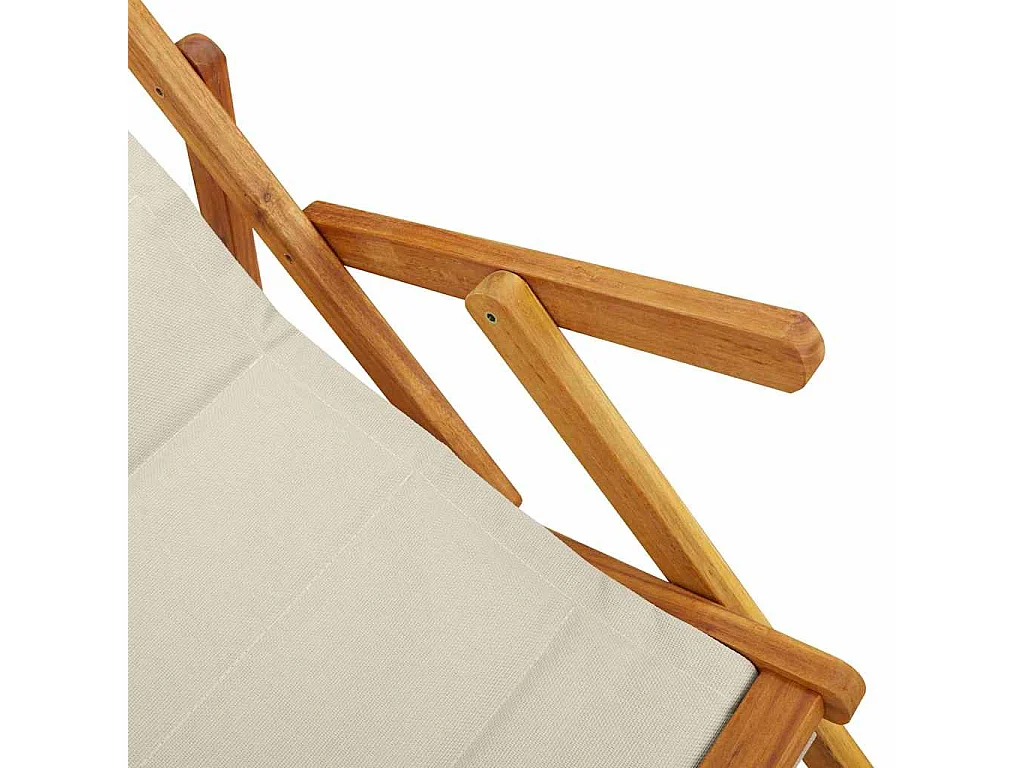 Chaise de plage avec coussin 2 pcs Marron 61.5 x 123 x 82cm